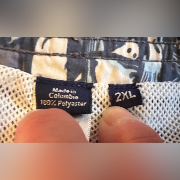 Vineyard Vines Fish Swim Trunks Size XXL Board Shorts Blue All Over Print‎ C29 - Picture 8 of 11